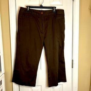 Hannah Jones Capri Pants Size 16 Brown